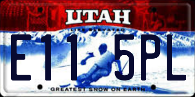 UT license plate E115PL