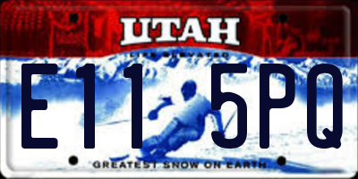 UT license plate E115PQ