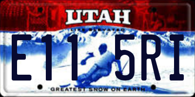 UT license plate E115RI
