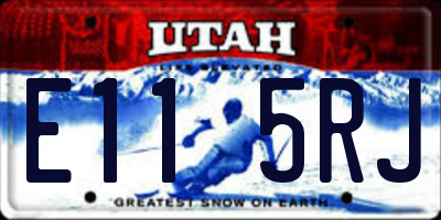 UT license plate E115RJ