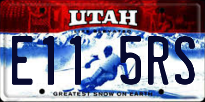 UT license plate E115RS