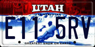 UT license plate E115RV