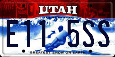 UT license plate E115SS