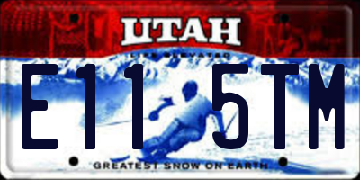 UT license plate E115TM
