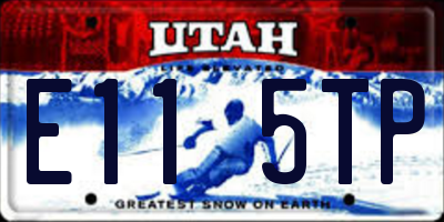 UT license plate E115TP