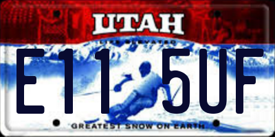 UT license plate E115UF