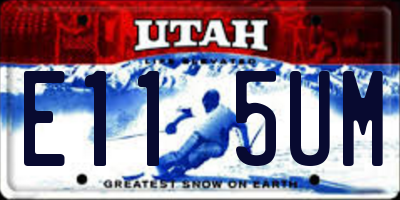 UT license plate E115UM