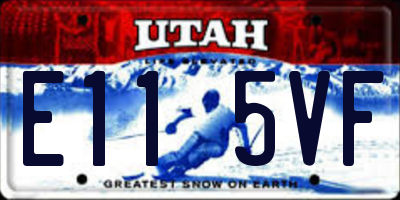 UT license plate E115VF