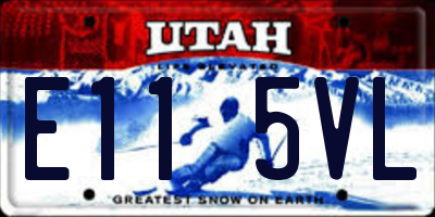 UT license plate E115VL