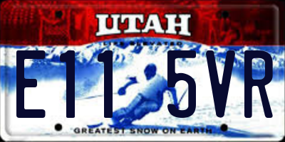 UT license plate E115VR