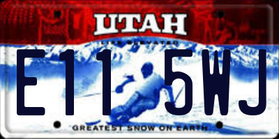 UT license plate E115WJ