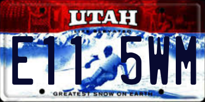 UT license plate E115WM