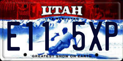 UT license plate E115XP
