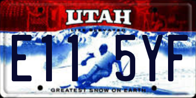UT license plate E115YF