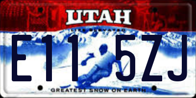 UT license plate E115ZJ