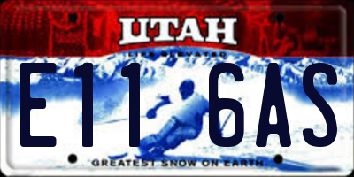 UT license plate E116AS