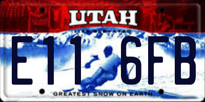 UT license plate E116FB
