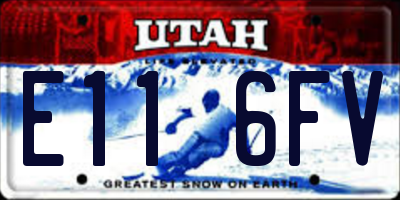 UT license plate E116FV