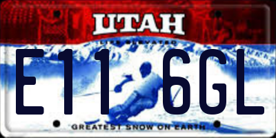 UT license plate E116GL