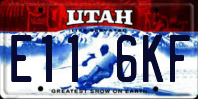 UT license plate E116KF