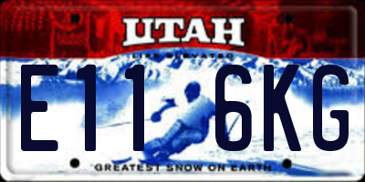 UT license plate E116KG