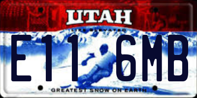 UT license plate E116MB