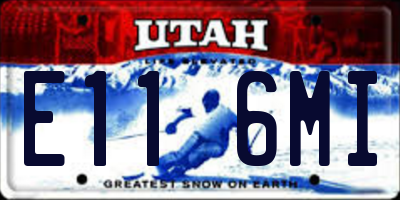 UT license plate E116MI