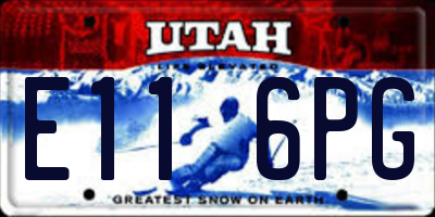 UT license plate E116PG