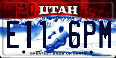 UT license plate E116PM