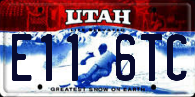 UT license plate E116TC