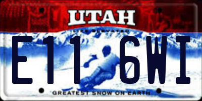 UT license plate E116WI