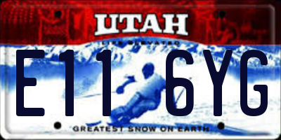 UT license plate E116YG