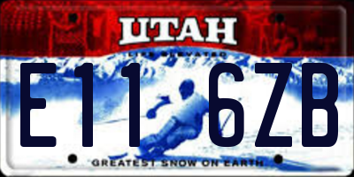 UT license plate E116ZB