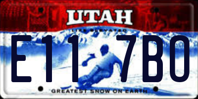 UT license plate E117BO