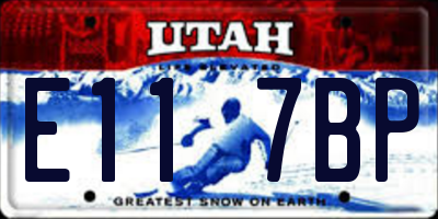 UT license plate E117BP