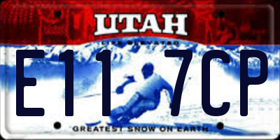 UT license plate E117CP
