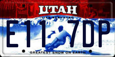 UT license plate E117DP
