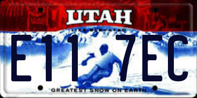 UT license plate E117EC