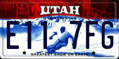 UT license plate E117FG