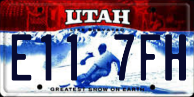 UT license plate E117FH