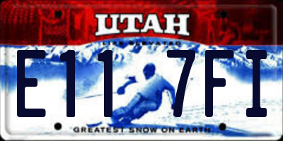UT license plate E117FI
