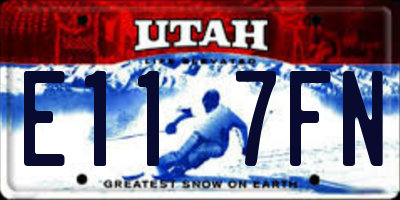 UT license plate E117FN