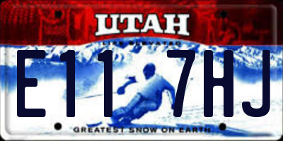 UT license plate E117HJ