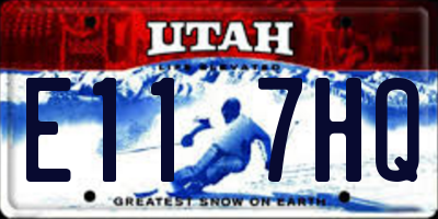 UT license plate E117HQ