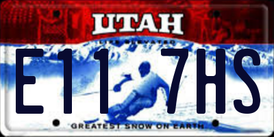 UT license plate E117HS