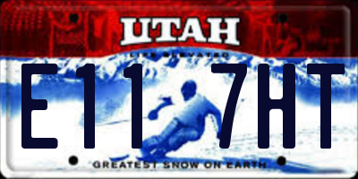 UT license plate E117HT