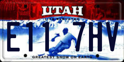 UT license plate E117HV