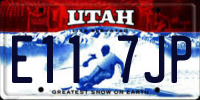 UT license plate E117JP