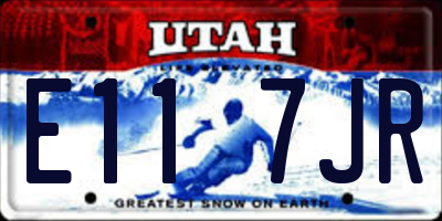 UT license plate E117JR