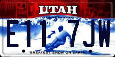 UT license plate E117JW
